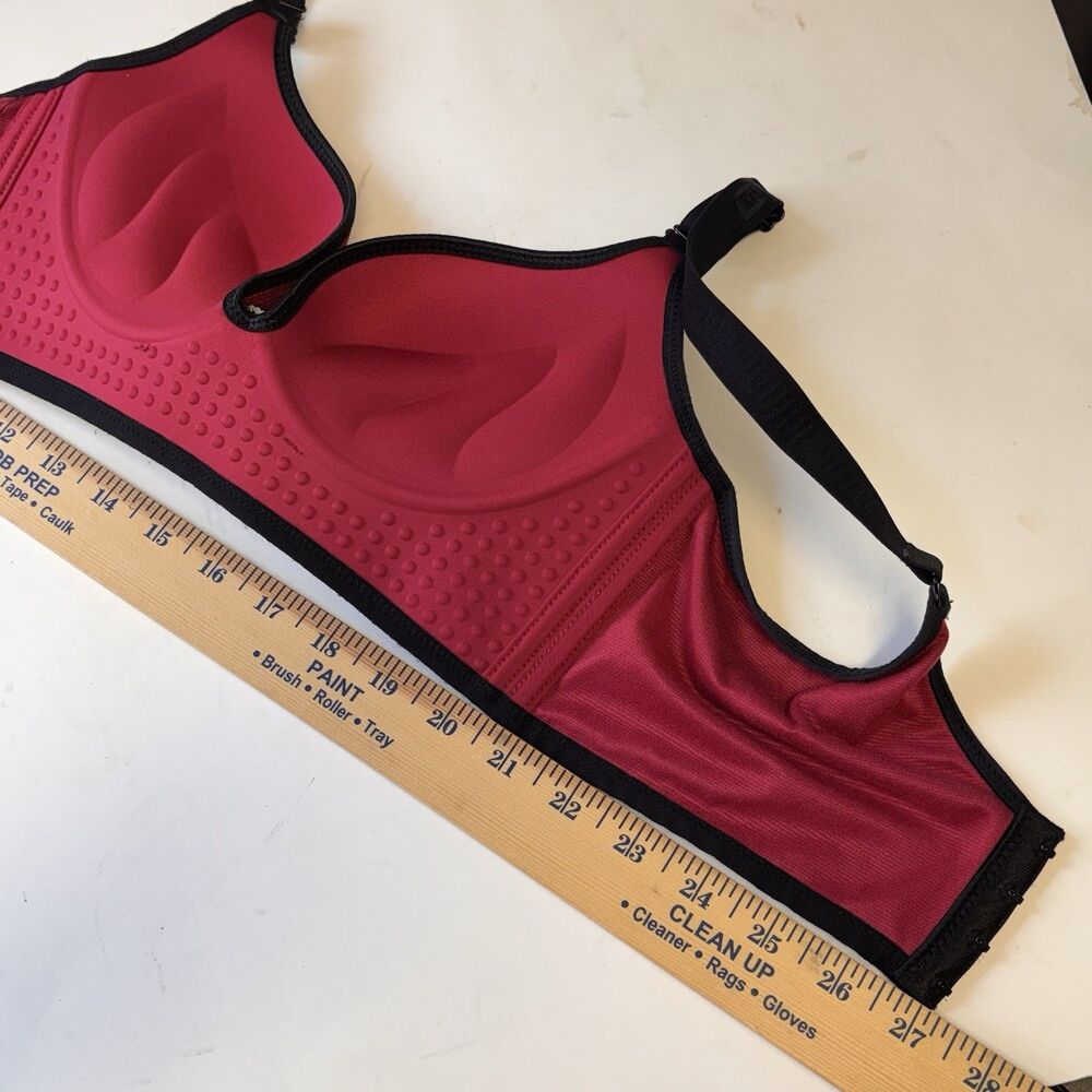 FENGTI Bras Lot Of 2 Push Up 36B Black And Maroon Rhinestones Lace Sexy Lingerie - Picture 14 of 16